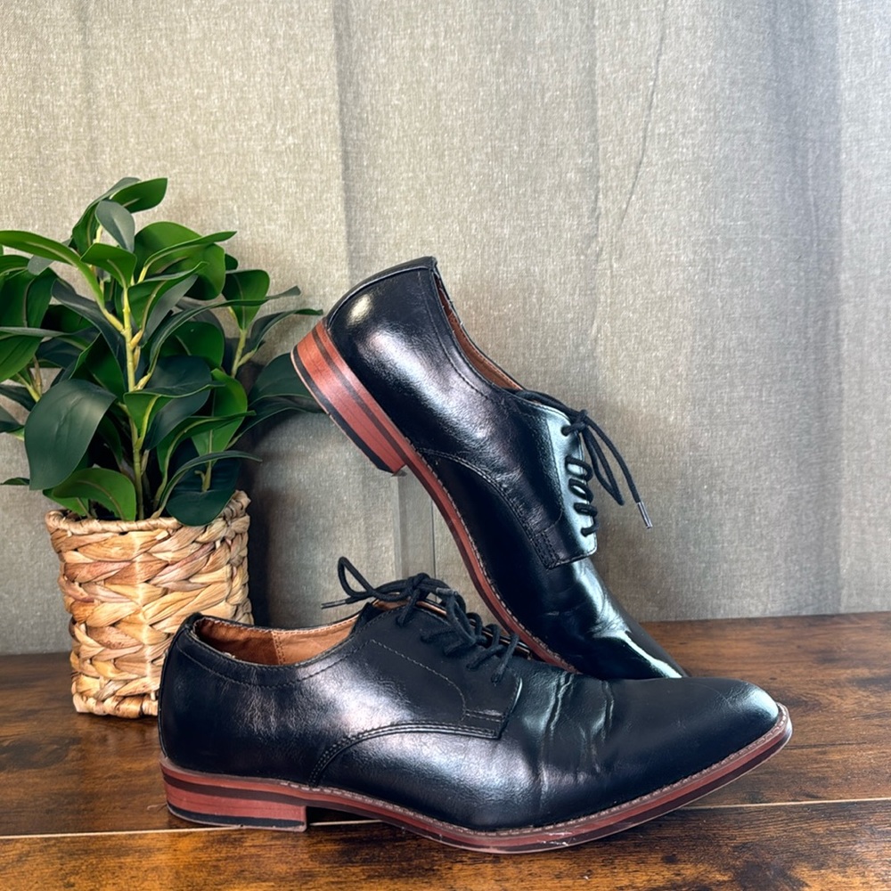 Goodfellow Black Men's Formal Shoes Brown Sole Size 9.5